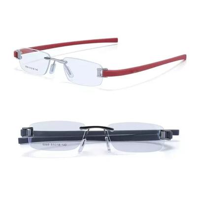 RSINC Combo Randlose Fassung Brille Für Unisex Silber Rot-Pistolengrau Etikett A1 JL186701583139