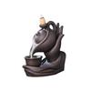 1pc,Buddha Hand Purple Clay Teapot Backflow Incense Burner Ceramic Censer Home Office Tea House Decor (Without Incense)