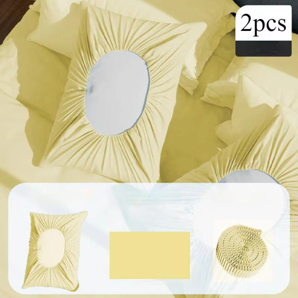 

2шт грязенепроницаемая наволочка дышащие одноразовые наволочки одноразовые наволочки набор для отеля жёлтый