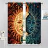 2pcs HD Digital Printed Curtains Home Decorating Style Decorating Living Room Bedroom Rodding Curtains Indian Yin Yang Avatar