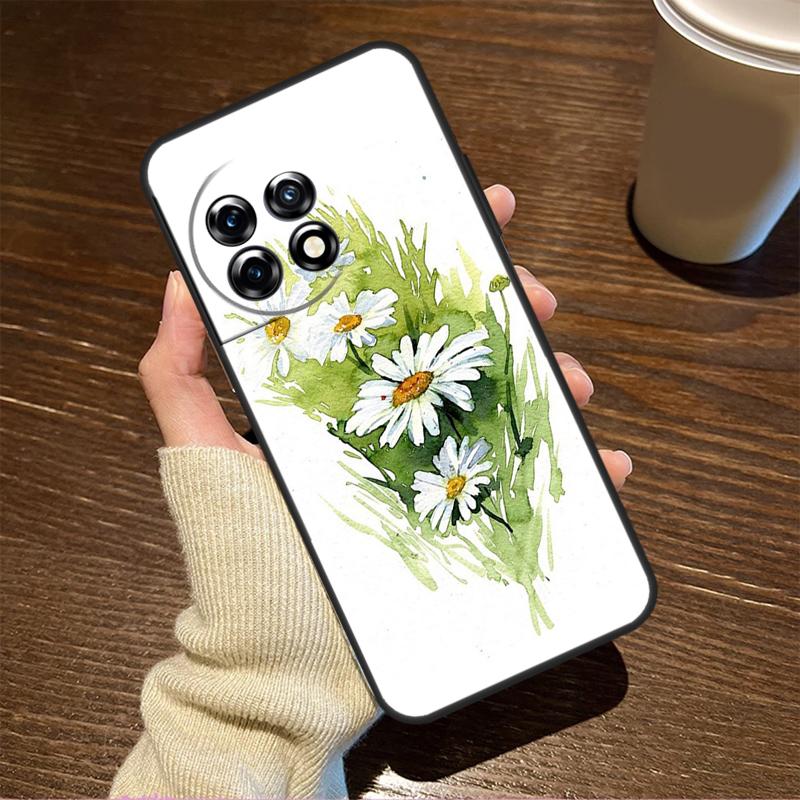 Daisy Watercolor For OnePlus Nord CE 5 2 3 4 Lite N20 N30 Case For OnePlus 15 R 13 12 11 8T 10T 13T 12R 13R