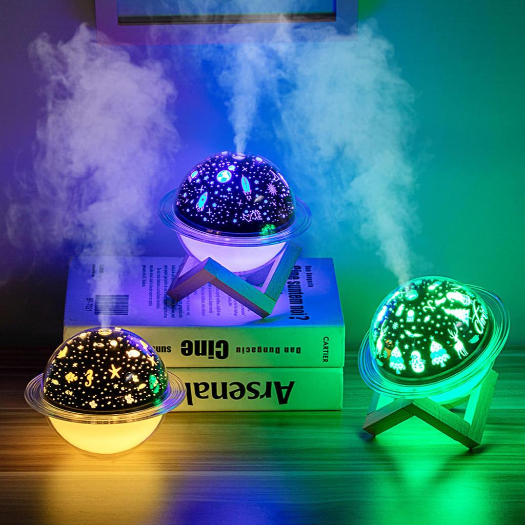 250ml LED Işıklı Nemlendirici Uçucu Yağ Difüzörü Aromaterapi Temiz Hava ultrasonik nemlendirici büyük oda masa dekorasyonu