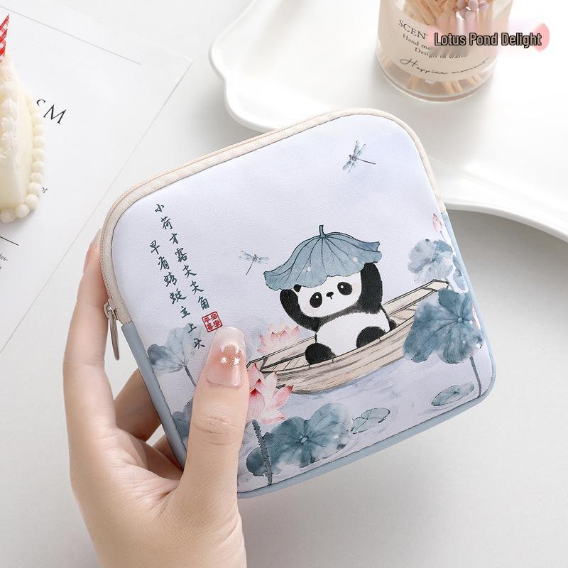 

Многофункциональный чехол дизайна Ван Гога: Кошелек для монет, Хранение наушников/кабелей, Держатель для помады, Большая вместимость, Портативная сумка для менструальных принадлежностей для женщин