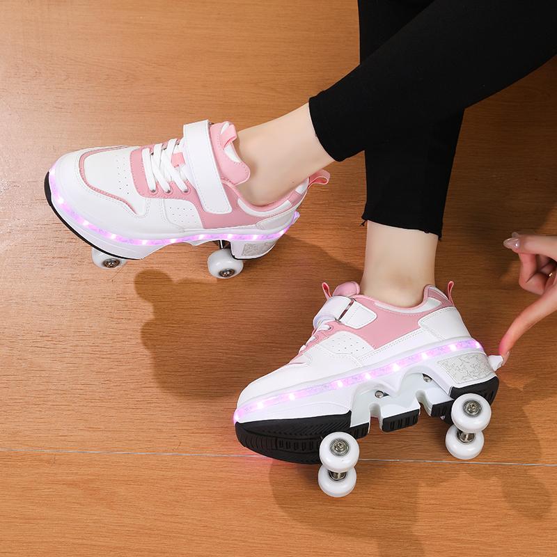 Adult/Kids Roller Roller Shoes Luminous Skating Shoes Kids Glowing Sneakers Luminous Sneakers
