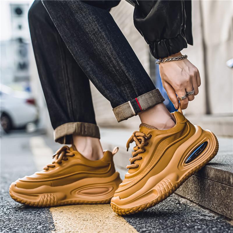 Neue Vier Jahreszeiten Freizeit Sport Leder Herren Daddy Schuhe Mode Bequeme Sport Freizeitschuhe