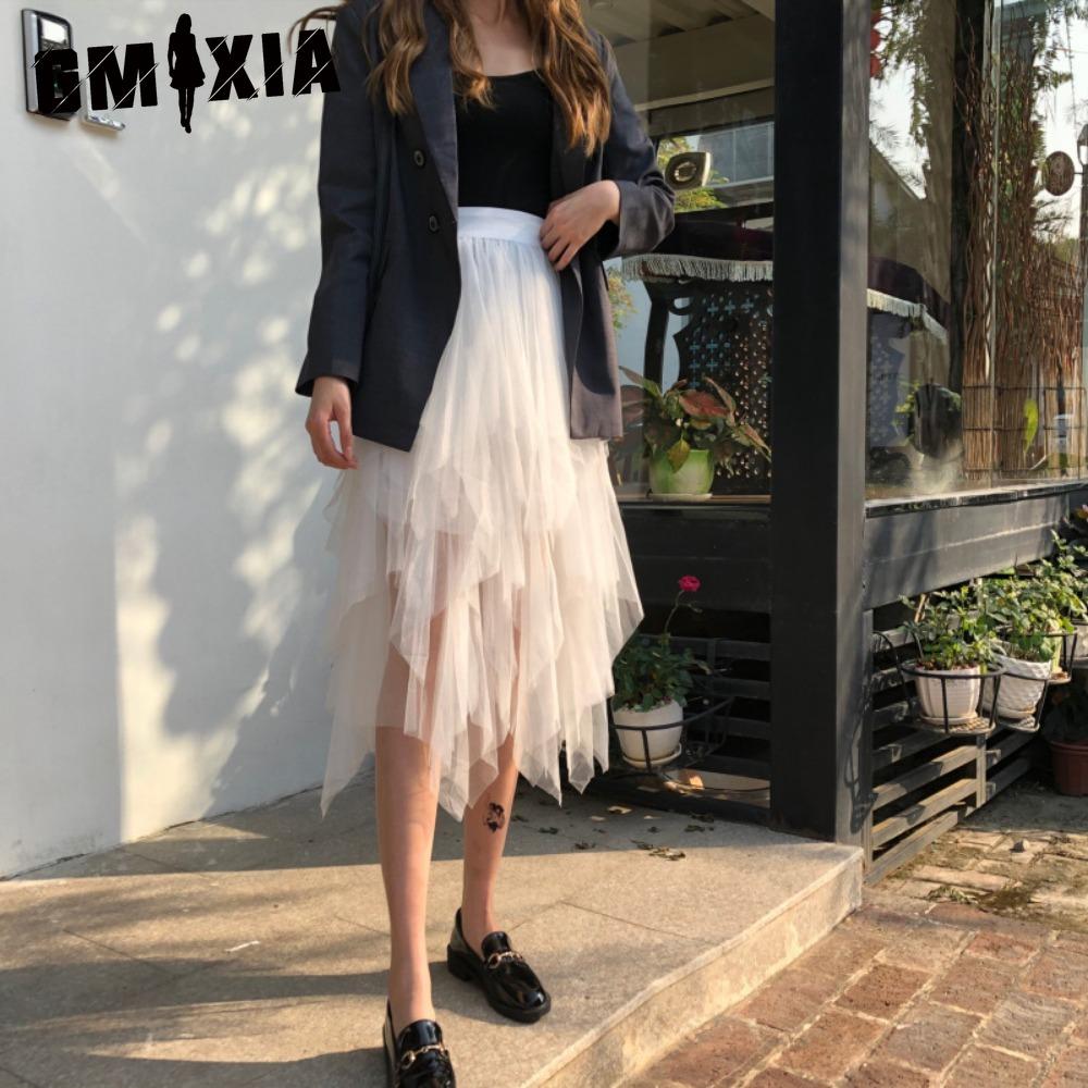 

GMXIA Женская Модная Повседневная Однотонная Юбка с Принтом на Лето Весну one size