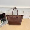 Crocodile Pattern Handbag, Women's Large-capacity Retro Fashion Commuter Tote Bag, High-end Simple and Versatile Shoulder Bag