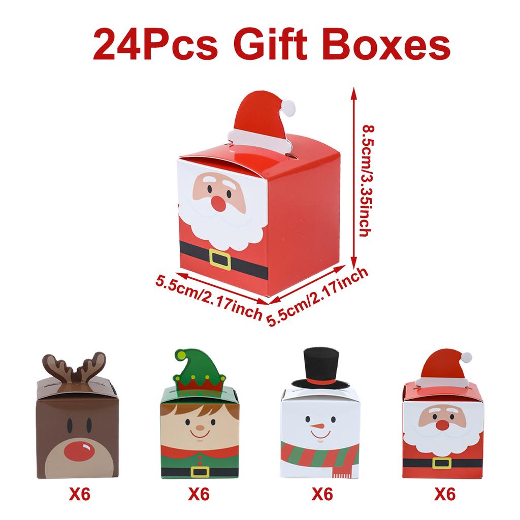 Christmas Gift Boxes Merry Christmas Decorations for Home 2025 Navidad Natal Xmas Ornament Candy Cookie Boxes New Year Gift 2026