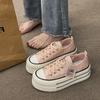 Fashion Canvas Shoes for Women Breathable Spring Autumn High On Platform Woman Footwear Comfortable and Elegant Offer Vulcanized Shoe 39