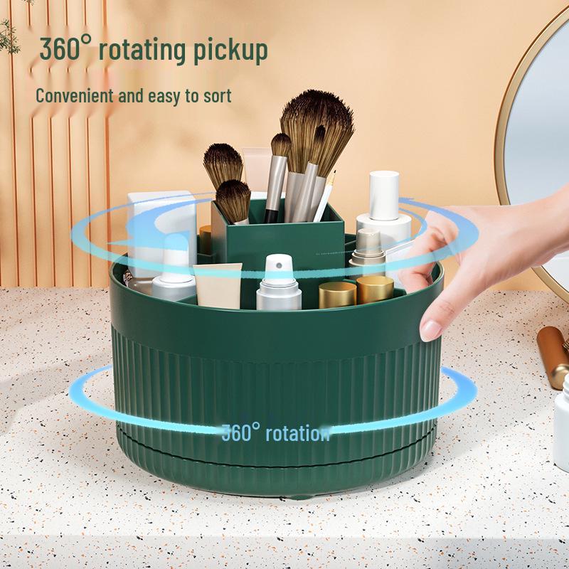 Rotating Makeup Brush and Cosmetics Organizer
