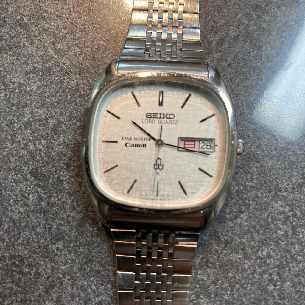 Used Super Rare SEIKO X Canon Double Name Road Quartz STAR MASTER