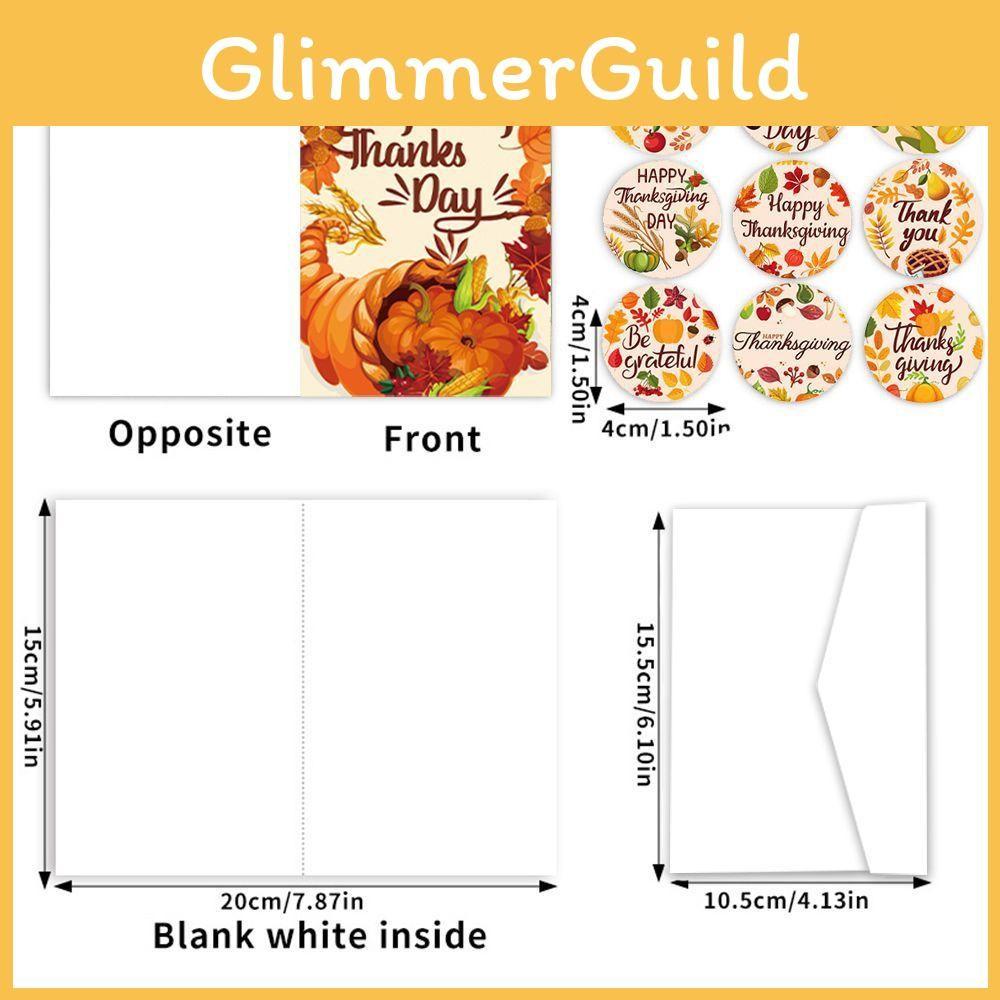 Thanksgiving Turkey Paper Envelope Greeting Cards Set Party Letter Invitation