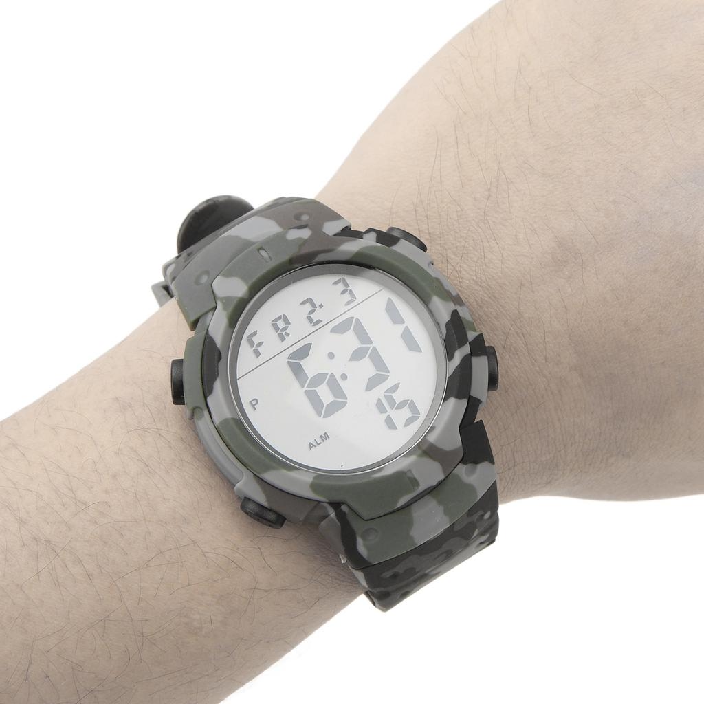 Digital Display Men Sports Electronic Watch Waterproof Multifunction Outdoor Night Light Sporting Watch