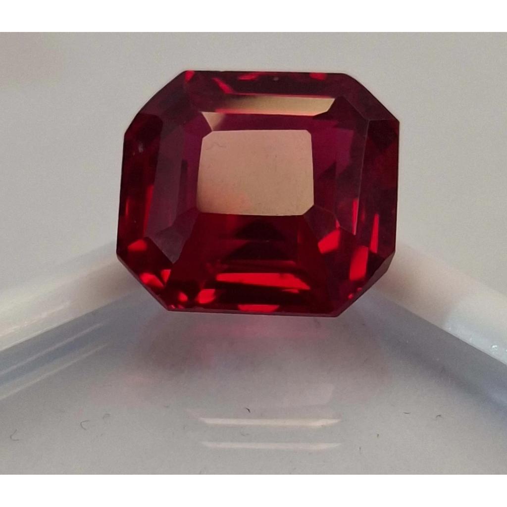Asscher Cut Natural Red Ruby Mozambique 10-12 Ct Beautiful Certified Gemstone