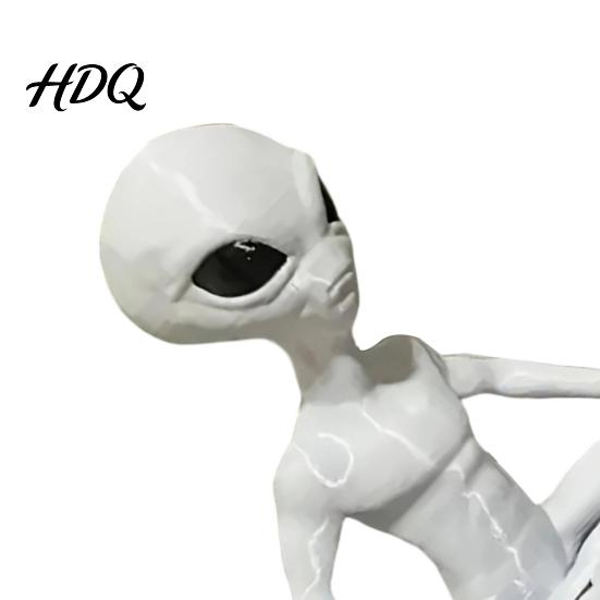 Art Collection Figurine 3D Printed Alien Model, Funny Yoga Zen Statue for Showcase Display Decor Room, Meditation Space, Living Office Decor,