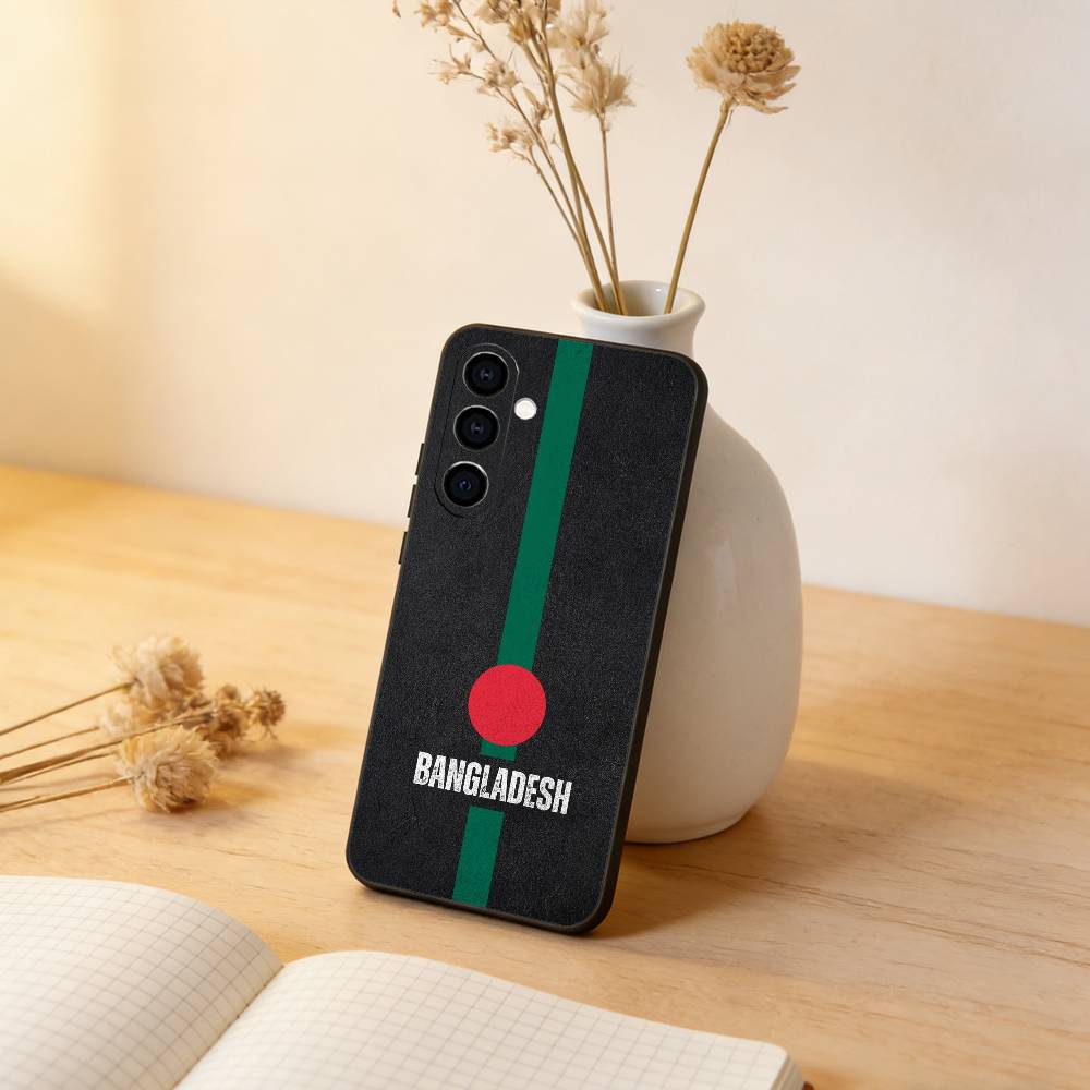 B-Bangladesh Flag Phone Case For Samsung Galaxy A73,A72,A71,A70,A53,A52,A51,Others Soft Black Cover