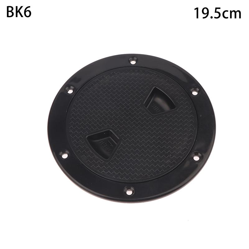 4/6/8In ABS Plastic White Black Round Deck Inspection Plate Hatch Cover Deck Plate Non Slip Detachable For Marine RV Yacht Boat