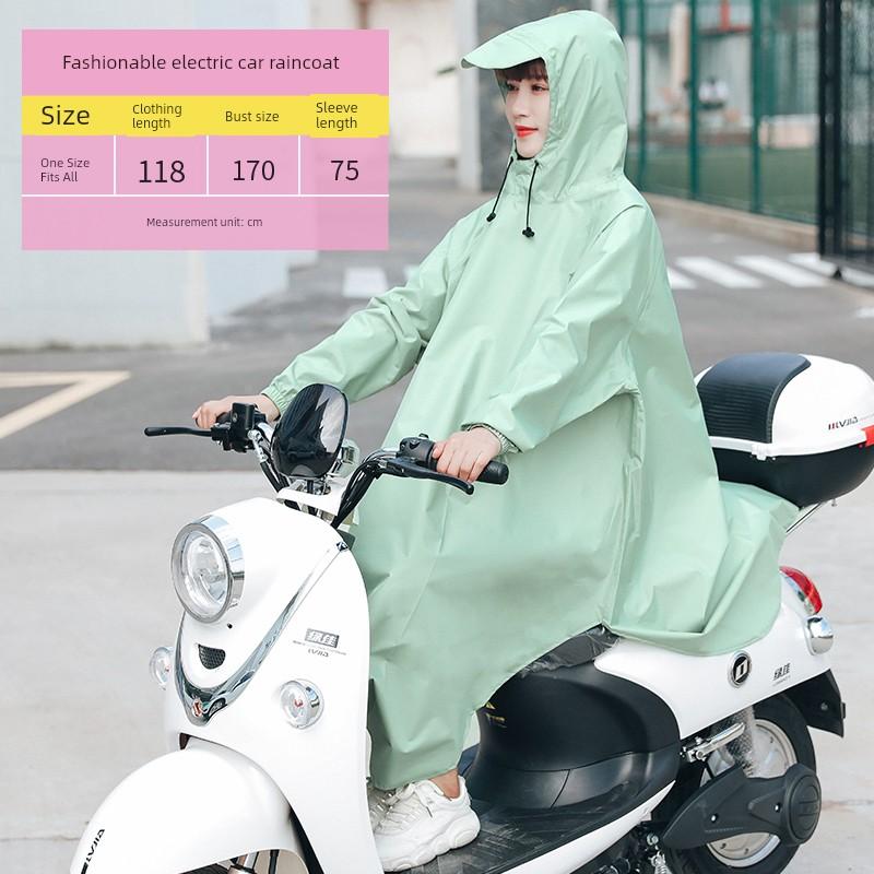 Cycling Raincoat Adult Men and Women Lightweight Pure Color Long Sleeves Electric Car Bicycle Poncho Outdoor Cycling Rainproof