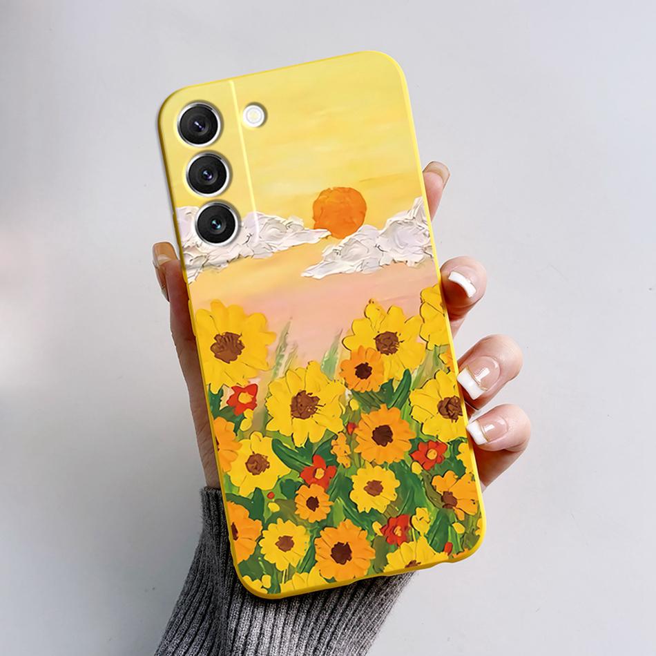For Samsung Galaxy S22 S 22 Plus S22 Ultra S22+ Case Soft Slim Cute Bear Cartoon Frog Candy Painted Back Cover Funda Bumper Bags