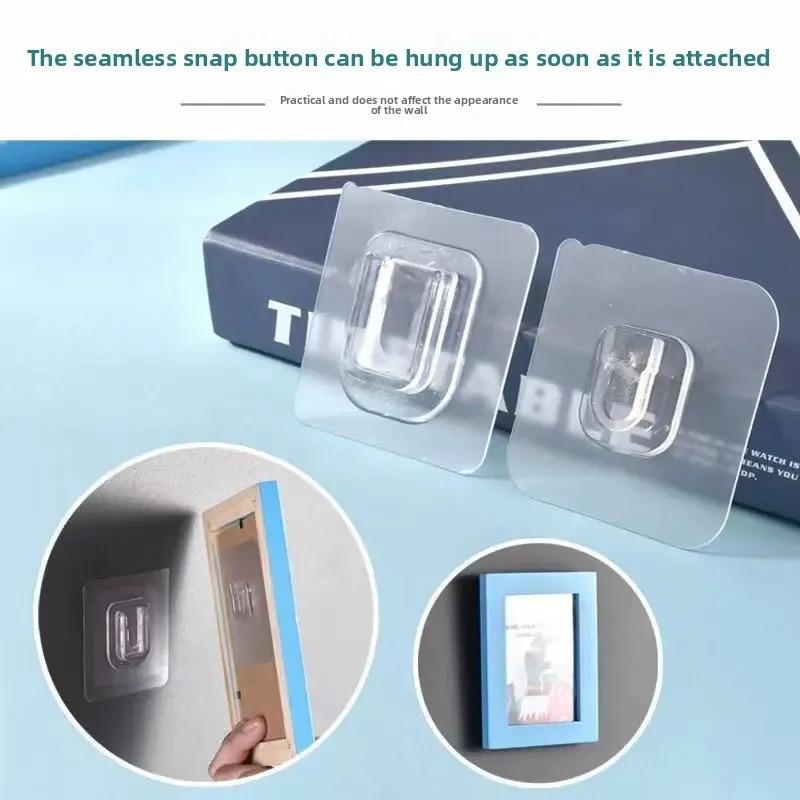 Double sided adhesive wall hooks Wall Hanger Strong Transparent Suction Cup Sucker Hook Wall Storage Holder Kitchen Bathroom