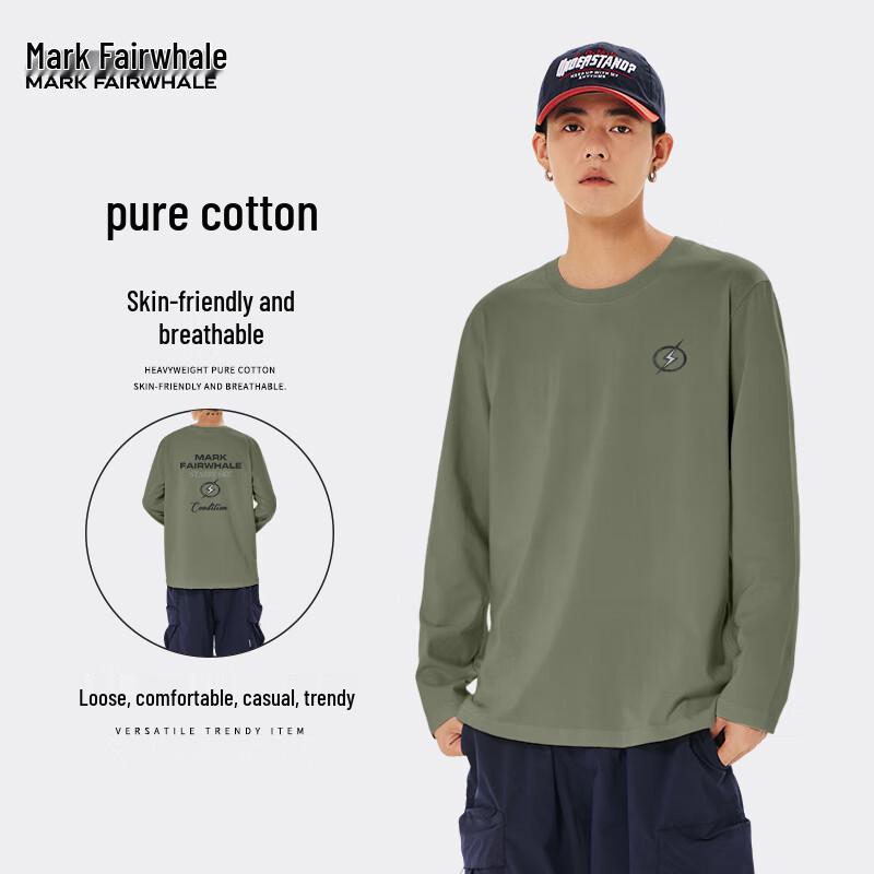 Mark Fairwhale Men s Loose Fit Heavyweight Long-Sleeve T-Shirt 4XL