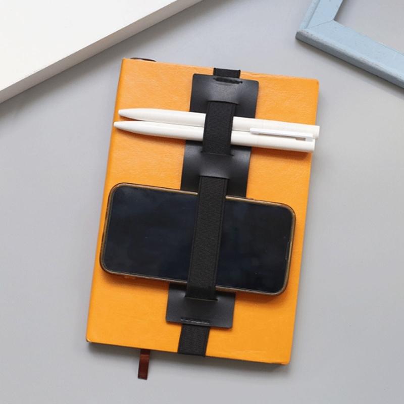 Elegant Leather Pen Case With Elastic Band Closure Accommodating Multiple Pen For Students Professional And Journal Enthusiasts