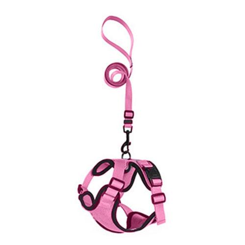 

Cat Harness and Leash Set for Escape Proof Cat Vest Harness With Reflective Strip Adjustable Soft Mesh Pet Vest for Kitten Puppy XS розовый
