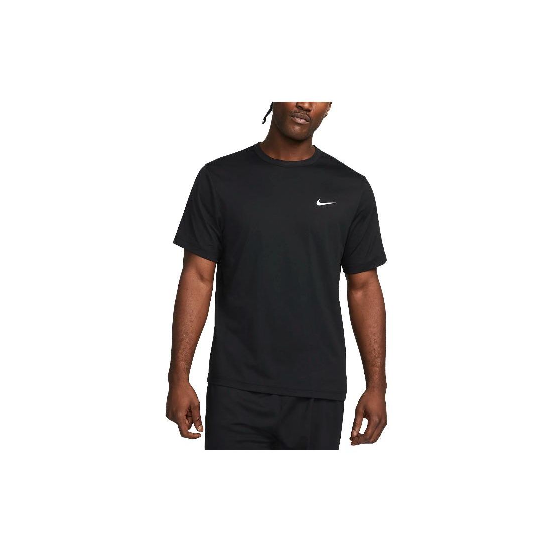 

Мужские футболки с круглым вырезом и однотонным логотипом Nike, черные DV9839-010