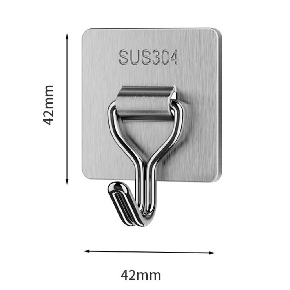 304 Stainless Steel Towel Coat Hooks Wall Mounted Wall Hook Durable Self Adhesive Hooks