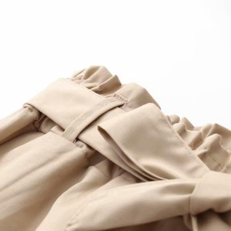 Women Elegant High Waist Midi Skirt Spring and Summer Casual Single-Breasted Solid Black White Bowknot Belt Office A-Line Skirt