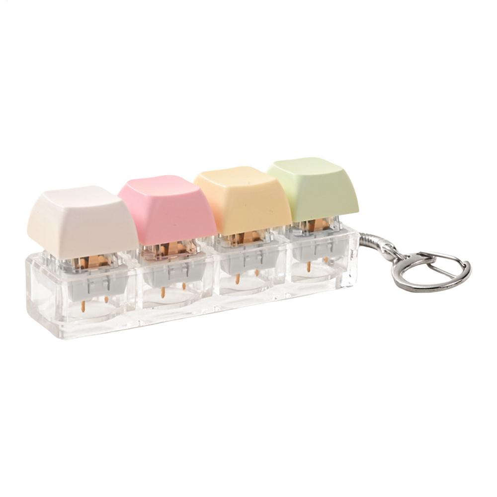 Tastatur Fidget Stressabbau Fingerspitzentaste Leiser Tasten-Klicker Fidget Spielzeug Schlüsselanhänger Geburtstagsgeschenk für Erwachsene Jungen Mädchen