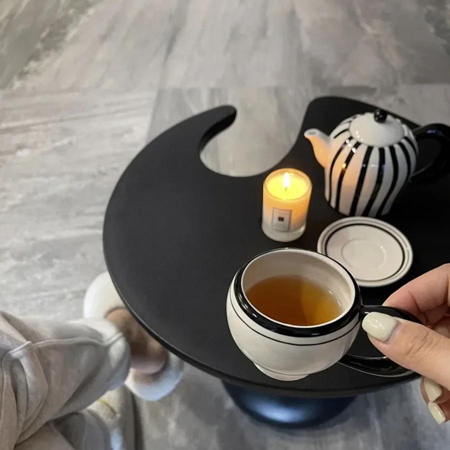 Unique Coffee Table Home Ornament Portable Modern Coffee Table Bedroom Nordic Round Korean Luxury Circle Mesa Centro Room