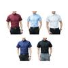 Men Summer Dress Shirt Slim Fit Short Sleeve Shirt Turn-Down Collar Button Up Shirt for Office Date Business Wear