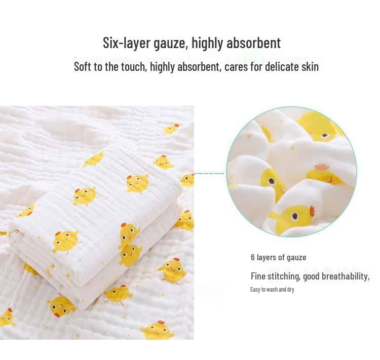 Class A Pure Cotton Gauze Newborn Swaddle and Bath Towel