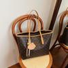 New large-capacity tote bag women's popular contrasting color printed portable shoulder bag underarm bag