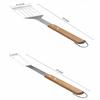 Stainless Steel Barbecue Tool Set Outdoors BBQ Beech Wood Handle Fork Shovel Clamp Brush Combined Grill