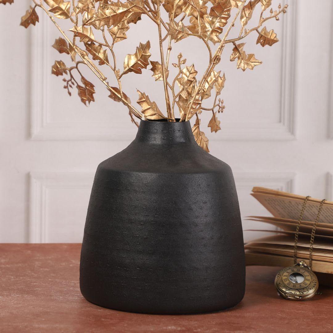 

Цветочная ваза для гостиной, металлический цветочный горшок для декора гостиной | Антикварный минималистский центральный элемент для консольного стола и домашнего декора