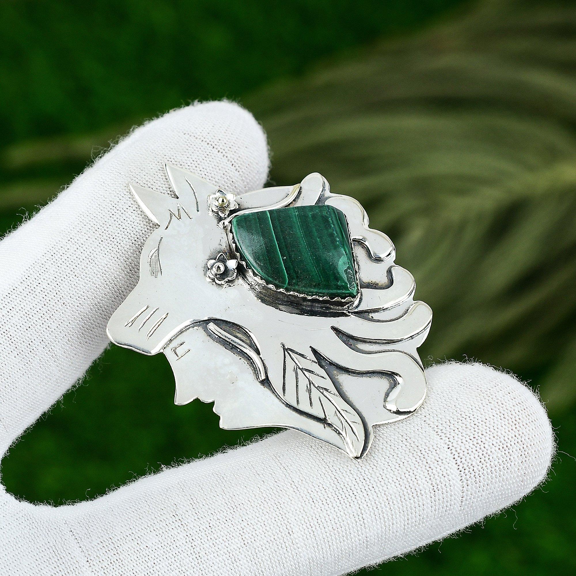 

Натуральный российский малахитовый кулон из драгоценного камня, ювелирное изделие из стерлингового серебра 925 пробы для женщин