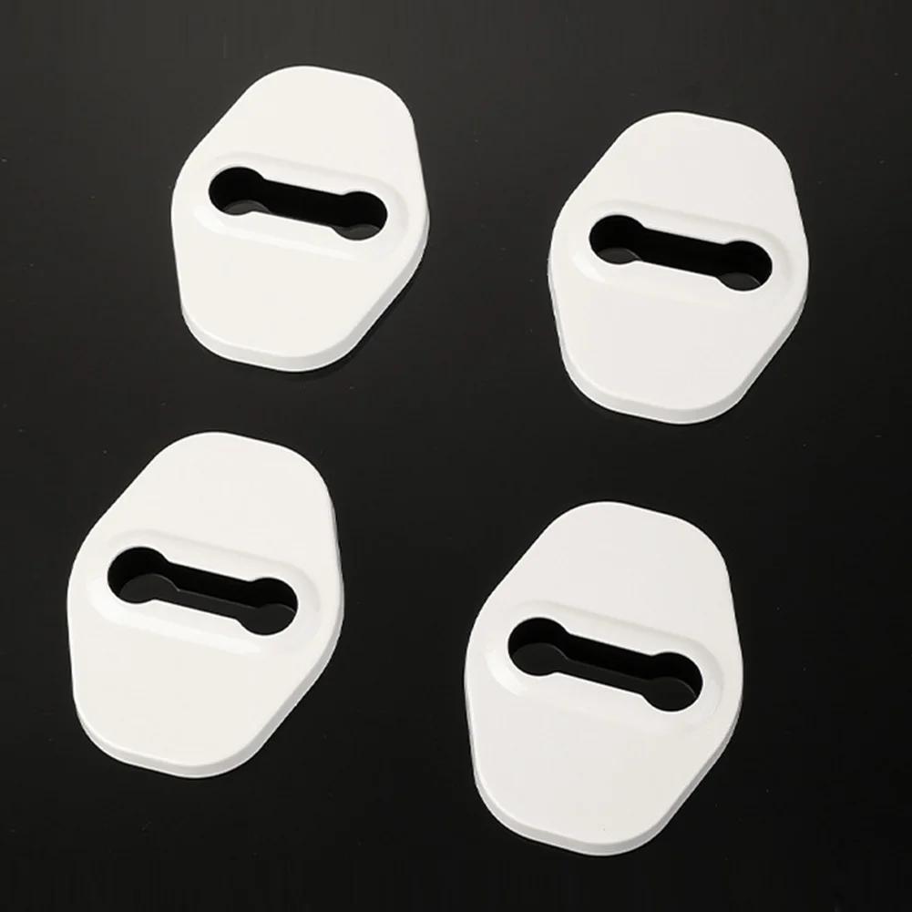 4Pcs Car Door Lock Buckle Protective Cover Door Shock Absorber Cushion Thickened Pad for VW Volkswagen ID3 ID4 CROZZ ID6