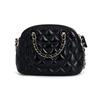 Chanel 24b Gold Metal Logo Leather Chain Diamond Pattern Sheepskin Material With Gold Buckle Shell Bag Handbag Shoulder Bag Women'S Black
