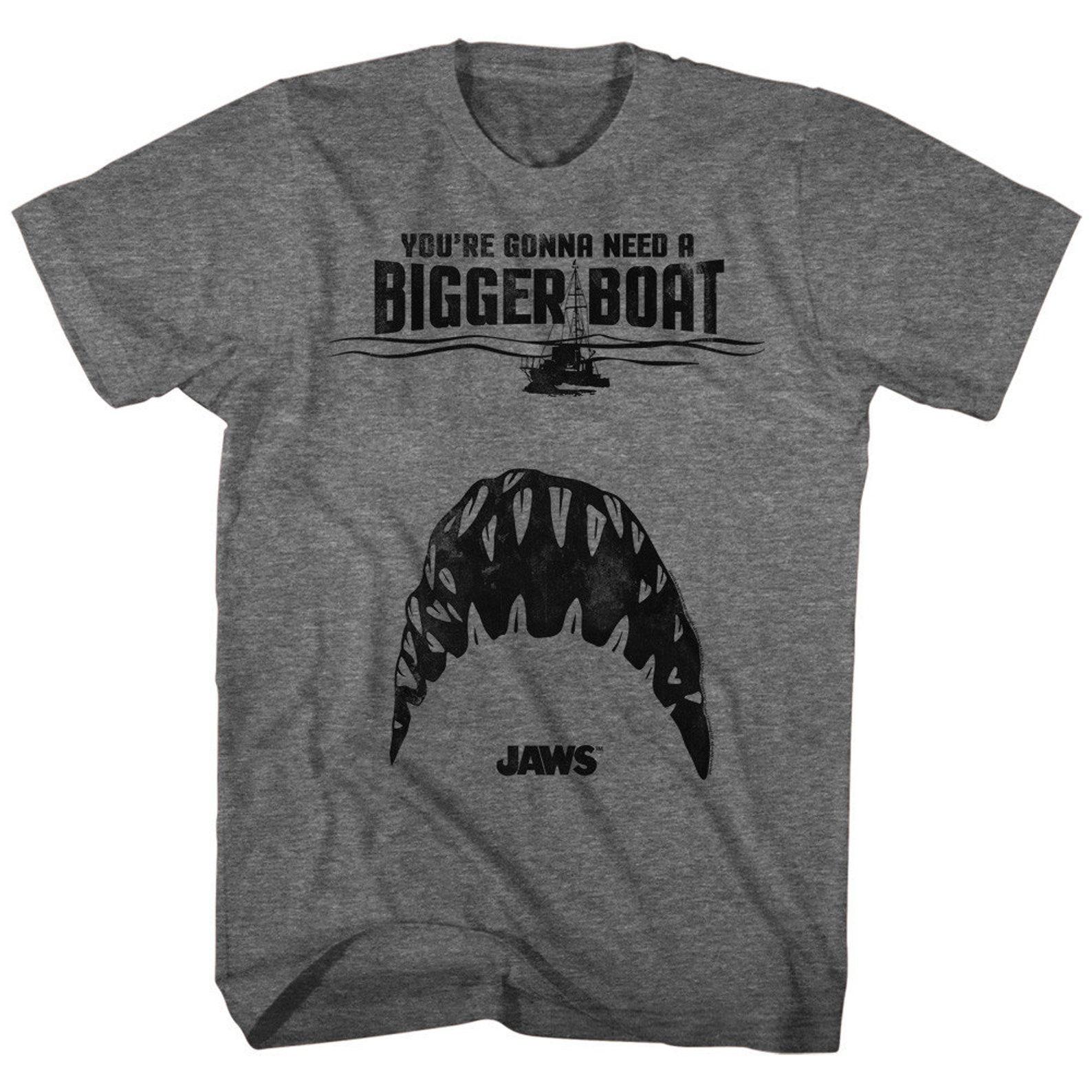 Jaws Teeth Graphite Heather Adult T-Shirt 3XL