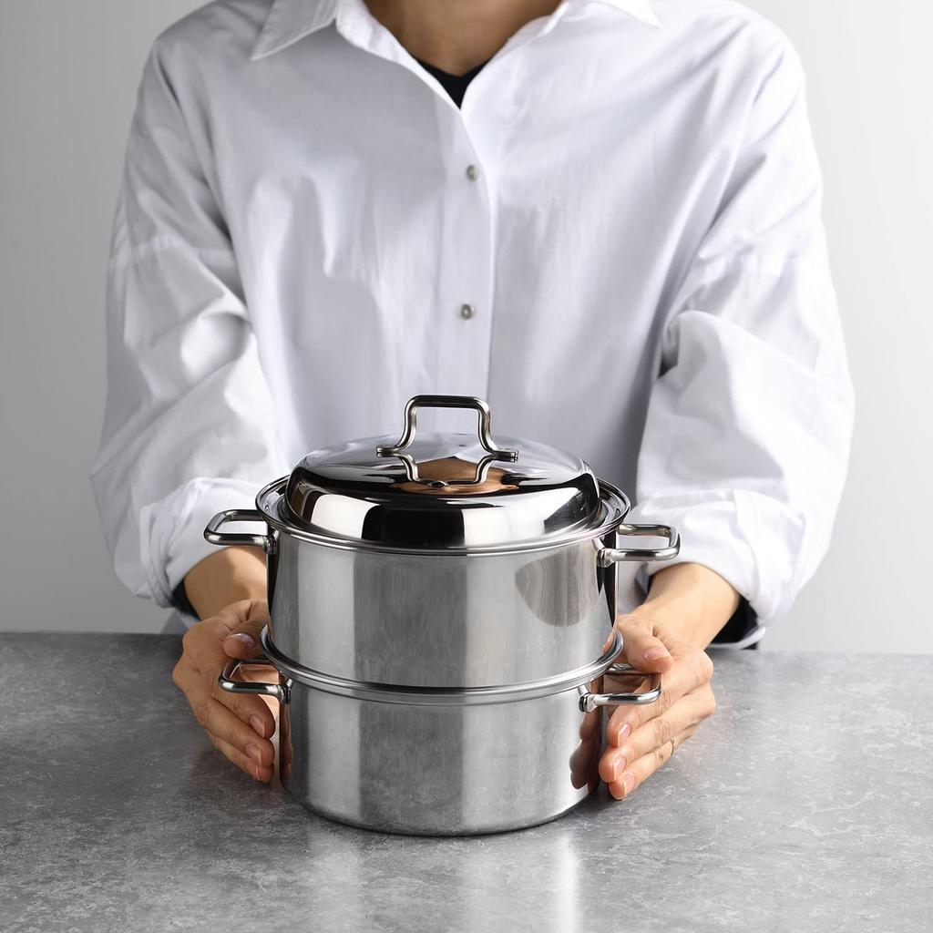 Oaks Made In Japan Stainless Steel Steamer Compact Steam Pot 17cm