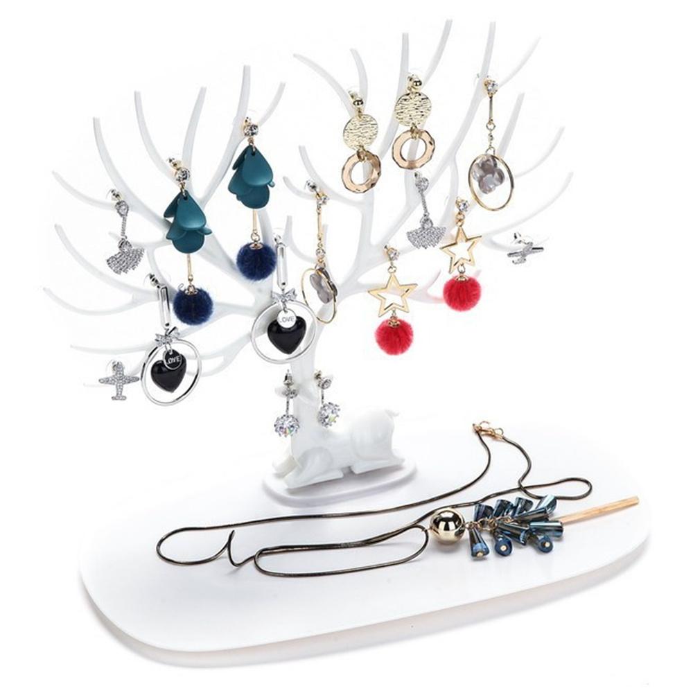 

Deer Antler Design Jewelry Display Stand Necklace Bracelet Earrings Holder Organizer Rack White Type A