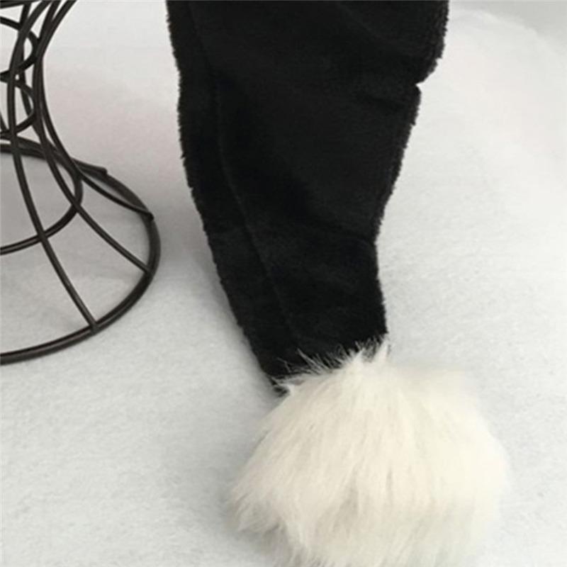 Christmas Santa Hat Black Long Plush Xmas Holiday Hat Christmas Decorations New Year Festive Party Supplies For Adults And Kids