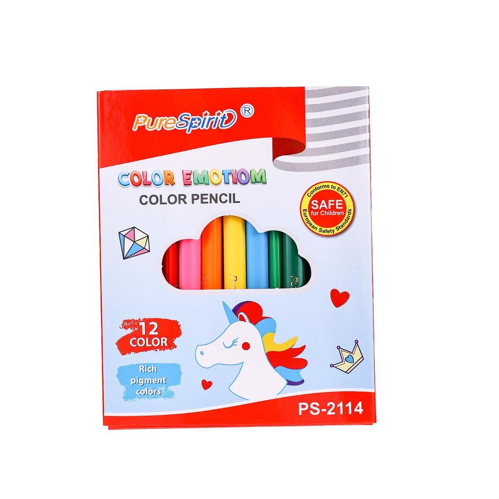 12-Color Oil-Based Colored Pencils Set with Paint Brushes for Kids' Art and Doodles