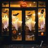 3 ks Halloweenských závěsných duchů 19,6" LED svítících venkovních létajících bílých duchů pro dekoraci předzahrádky, terasy, trávníku, zahrady, párty