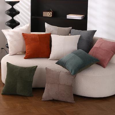 2 stuks 45cm Elegante Gestreepte Decoratieve Kussenhoes met Rits Zachte Knusse Kussenslopen voor Bank Woonkamer Decor