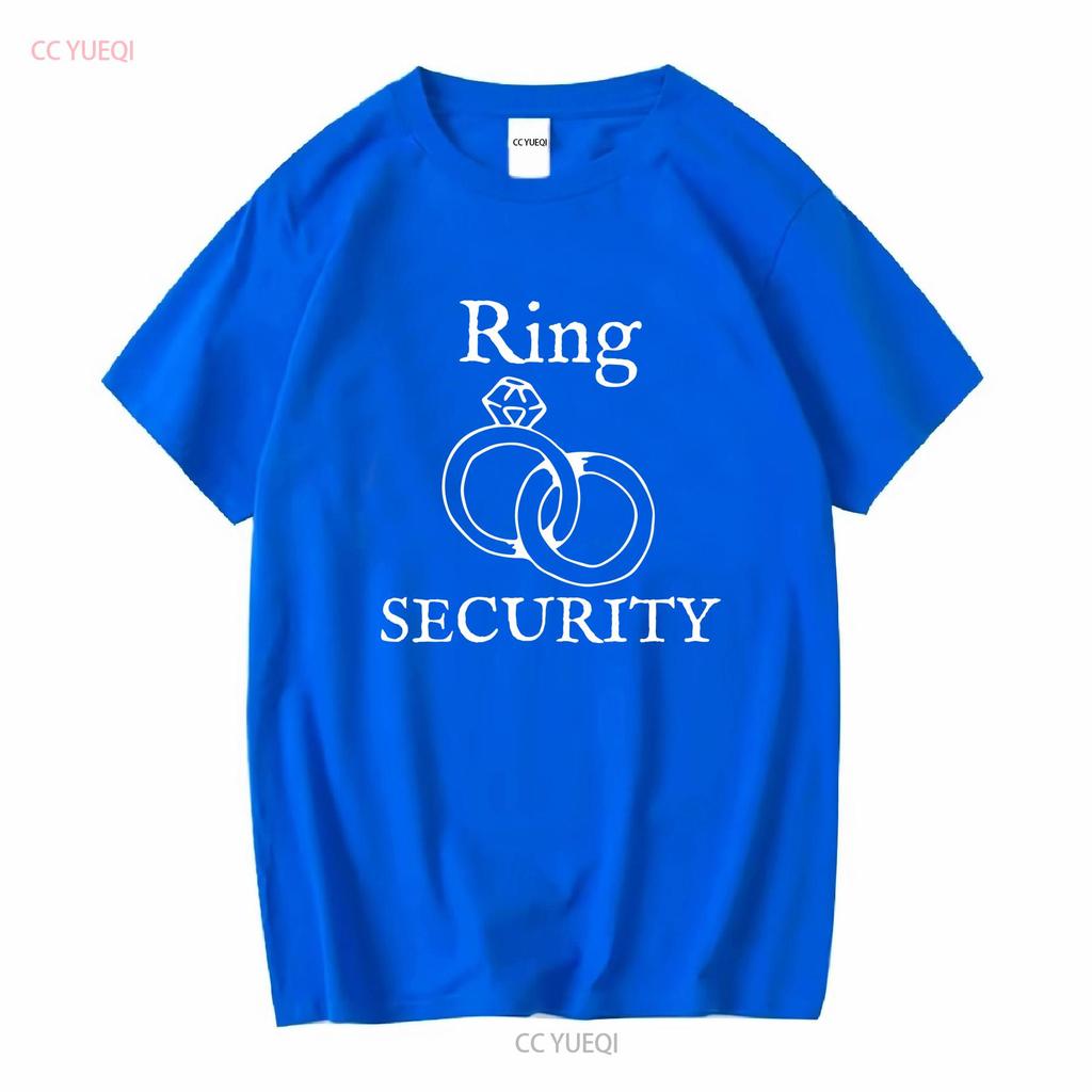 Ring Security T Shirt Bearer s Funny Wedding Rings Boys long or short sleeves vintage Washed homme Soft Breathable