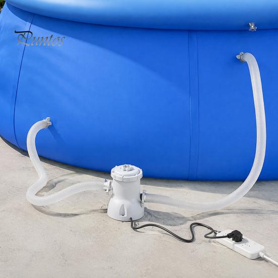 Inflatable Pool Filter Pump for Above Ground Pools, 330 GPH 16W Water Home Garden Kit, System Circulation & Filtration Maintenance Equipment