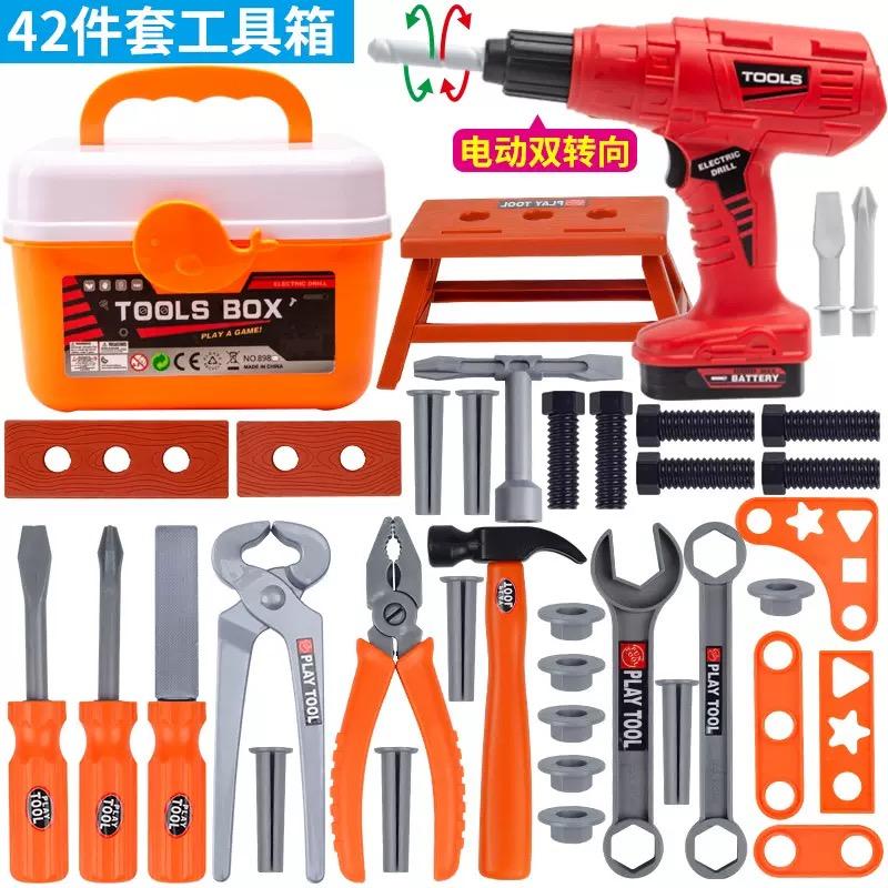 Bestseller Kinderen Reparatie Gereedschapskist Speelgoed Set, Simulatie Bouwgereedschap met Boor, Educatief Doe-alsof Speelgoed Cadeaus voor Jongens